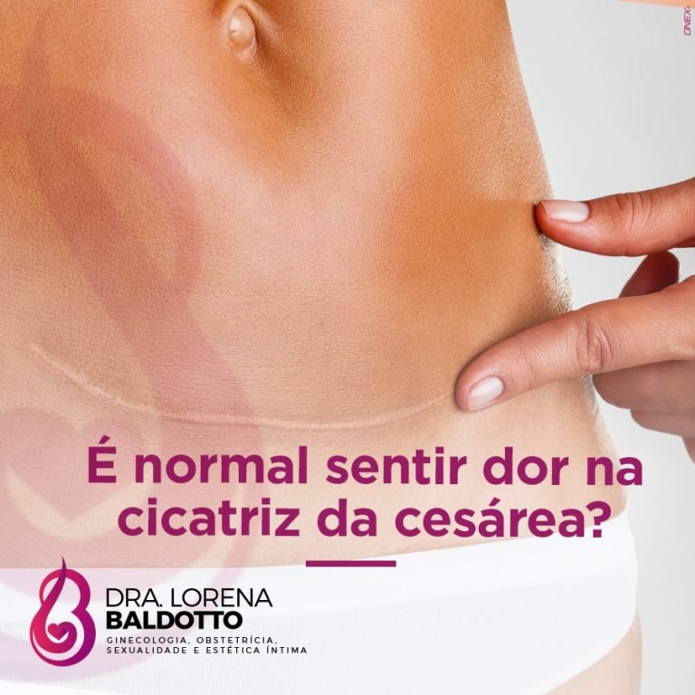 É normal sentir dor na cicatriz da cesárea?