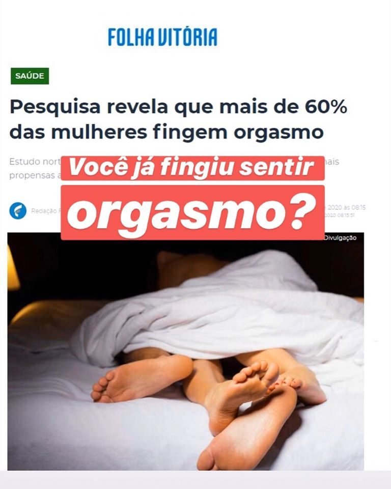 Entrevista para Folha Vitória sobre mulheres que fingem orgasmo