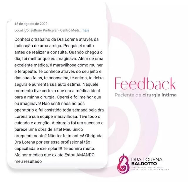 Depoimento de uma paciente de cirurgia íntima 2 depoimento de uma paciente de cirurgia íntima