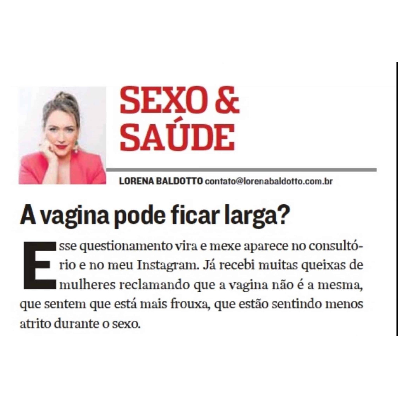 A vagina que era apertada pode ficar larga? - Dra. Lorena Simões Baldotto