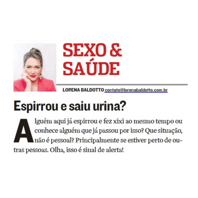 Espirrou e saiu urina?